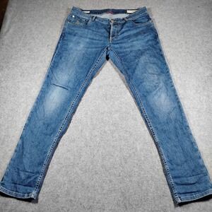 Brunello Cucinelli Traditional Fit Blue Jeans Mens Italy Button Fly 52 US 36